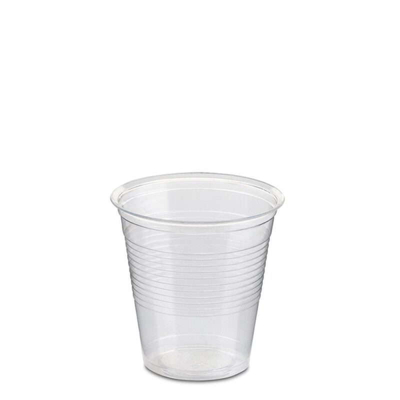 vaso de plástico transparente